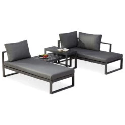 Best Loungegruppe 'Navarino', 4lgt., Anthrazit 8 Best Loungegruppe 'Navarino', 4lgt., Anthrazit -Naturgrün Verkaufsgeschäft 3910302684 Loungegruppe Navarino 4tlg anthrazit anthrazit 3 100747