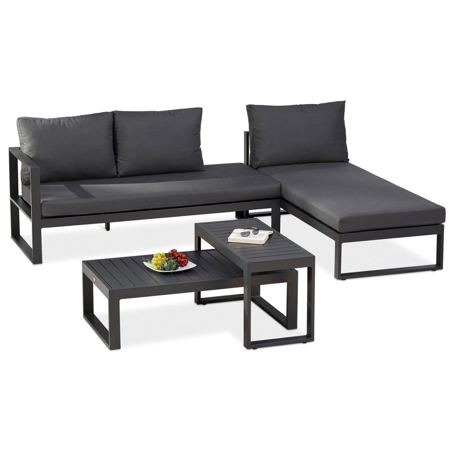 Best Loungegruppe 'Navarino', 4lgt., Anthrazit 1 Best Loungegruppe 'Navarino', 4lgt., Anthrazit