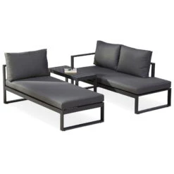 Best Loungegruppe 'Navarino', 4lgt., Anthrazit 7 Best Loungegruppe 'Navarino', 4lgt., Anthrazit -Naturgrün Verkaufsgeschäft 3910302684 Loungegruppe Navarino 4tlg anthrazit anthrazit 5 100746