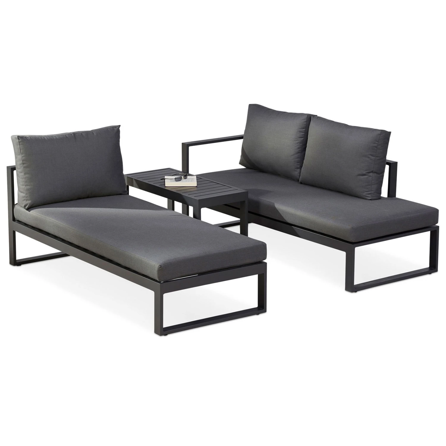 Best Loungegruppe 'Navarino', 4lgt., Anthrazit 2 Best Loungegruppe 'Navarino', 4lgt., Anthrazit – Bild 2