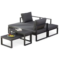 Best Loungegruppe 'Navarino', 4lgt., Anthrazit 9 Best Loungegruppe 'Navarino', 4lgt., Anthrazit -Naturgrün Verkaufsgeschäft 3910302684 Loungegruppe Navarino 4tlg anthrazit anthrazit 6 100748