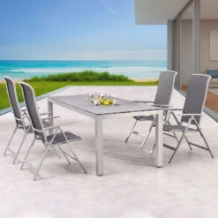 Best Klappsessel 'Palermo', Anthrazit/silber 7 Best Klappsessel 'Palermo', Anthrazit/silber -Naturgrün Verkaufsgeschäft 3910302685 Klappsessel Palermo Gestell silber Bezug anthrazit 4 100517