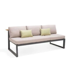 Dining-Bank 'Jimmy', 3-Sitzer, Grau, Ca. 191 X 89 X 75 Cm -Naturgrün Verkaufsgeschäft 3910302713 Dining Bank Jimmy 3 Sitzer inkl Auflagen 4 121611