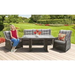 Kölle Geflechtbank 'Heidelberg' 2,5 Sitzer, Inkl. Auflage Stone Grey -Naturgrün Verkaufsgeschäft 3910405797 3950100890 3950100887 3950100829 Heidelberg 64437