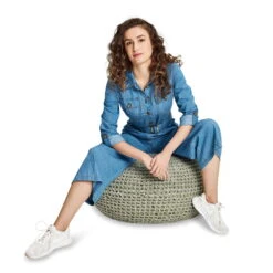 Best Pouf 'Ronda', Natur, Ca. 55 X 55 X 41 Cm -Naturgrün Verkaufsgeschäft 3910409174 Pouf Ronda naturel 3 100708