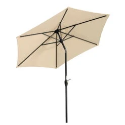 Mittelstockschirm 'Bilbao', Ø Ca. 220 Cm, Natur -Naturgrün Verkaufsgeschäft 3910503138 Sonnenschirm Bilbao natur 2 90399