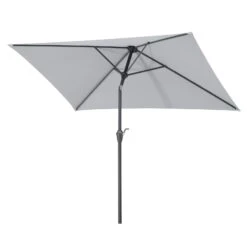 Mittelstockschirm 'Bilbao', Ca. 210 X 130 Cm -Naturgrün Verkaufsgeschäft 3910503142 Sonnenschirm Bilbao silbergrau 2 90428