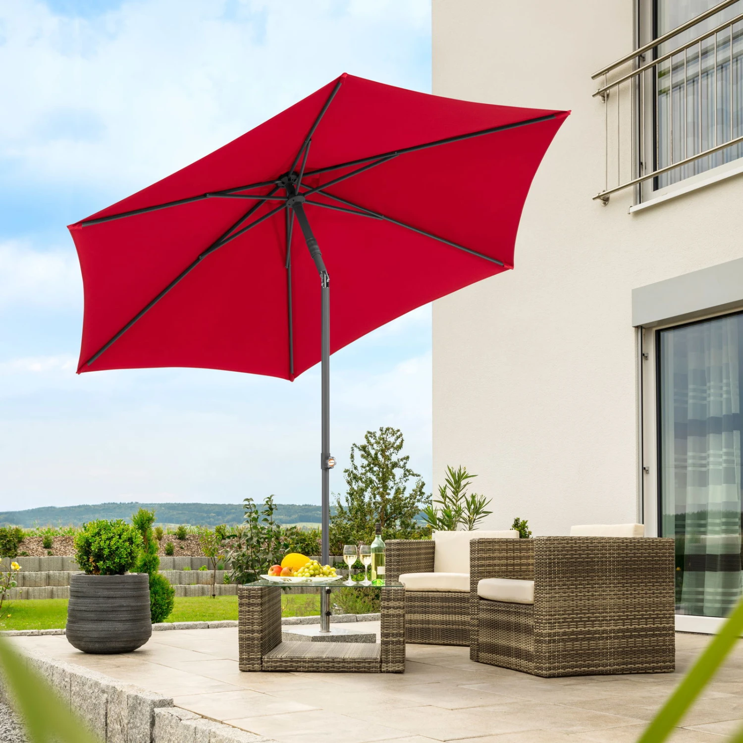 Mittelstockschirm 'Sevilla', Ø Ca. 270 Cm 1 Mittelstockschirm 'Sevilla', Ø Ca. 270 Cm