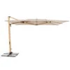 Doppler Pendelschirm 'Alu-Wood XL LED Ultra', Ca. 400 X 300 Cm, Natur