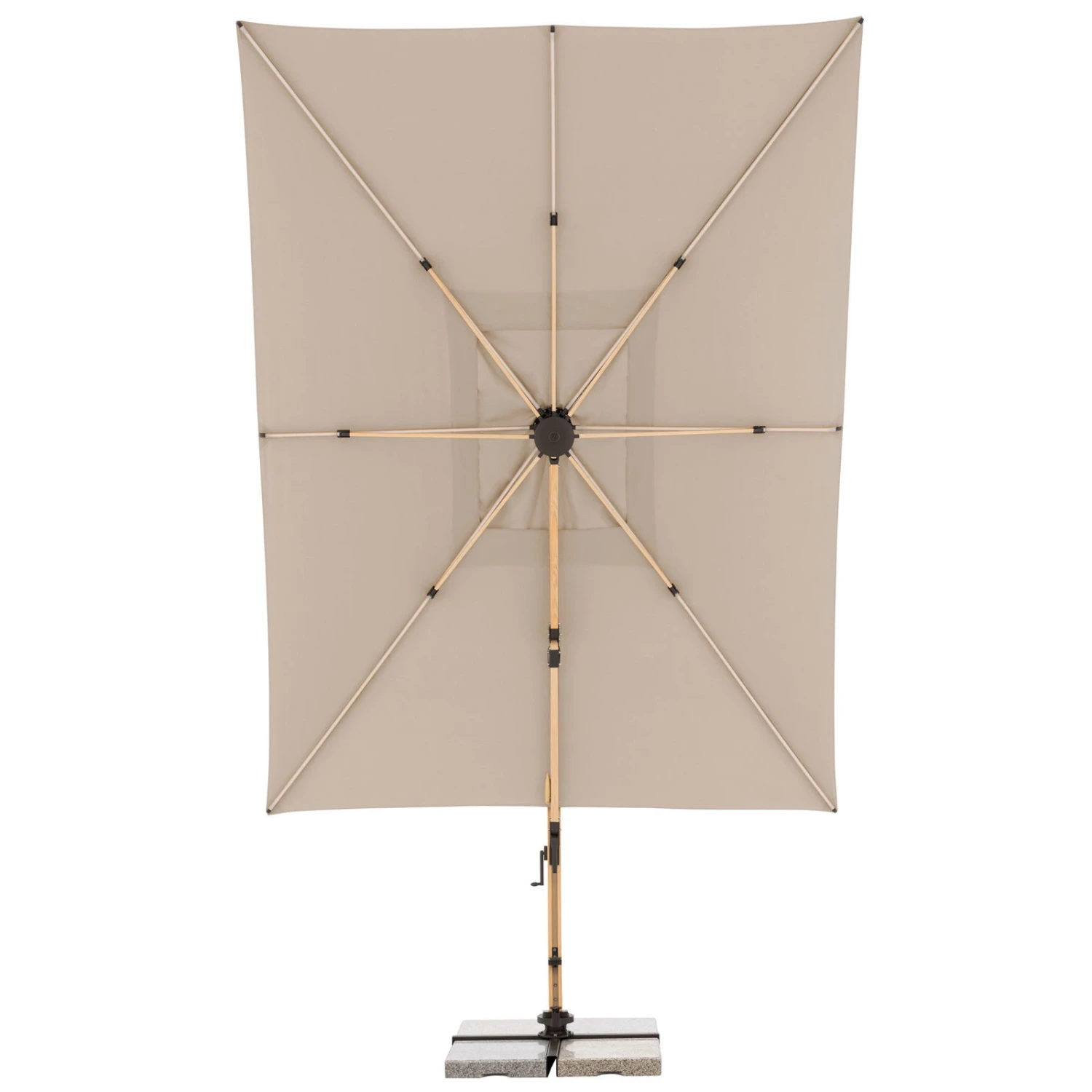 Doppler Pendelschirm 'Alu-Wood XL LED Ultra', Ca. 400 X 300 Cm, Natur 4 Doppler Pendelschirm 'Alu-Wood XL LED Ultra', Ca. 400 X 300 Cm, Natur – Bild 4