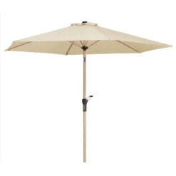 Sonnenschirm 'Cordoba', Ø 270 Cm, Natur -Naturgrün Verkaufsgeschäft 3910503324 Sonnenschirm Cordoba ca D 270cm natur 10 119100