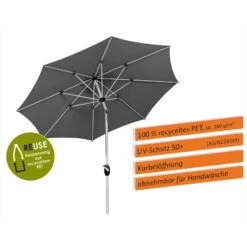 Sonnenschirm 'Venedig', Anthrazit, Ø 270 Cm 19 Sonnenschirm 'Venedig', Anthrazit, Ø 270 Cm -Naturgrün Verkaufsgeschäft 3910503327 Sonnenschirm Venedig Green Style D ca 270cm anthrazit 9 119140