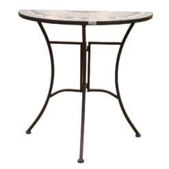 Siena Garden Anstelltisch, Como, Matt Schwarz, Ca. 71 X 70 X 35,5 Cm -Naturgrün Verkaufsgeschäft 3910801481 Anstelltisch Como ca35x70xH71cm matt schwarz Mosaik dunkelgrau 75005