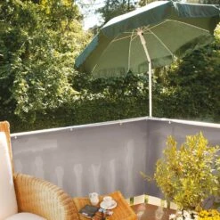 Balkonbespannung, Grau -Naturgrün Verkaufsgeschäft 3910901372 Balkonbespannung grau 5m B90cm 2 62096