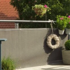 Balkonbespannung, Titangrau 4 Balkonbespannung, Titangrau -Naturgrün Verkaufsgeschäft 3910901485 Balkonbespannung titangrau L300cm H90cm 2 62094