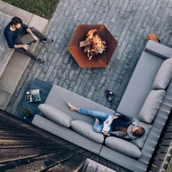 Höfats TRIPLE 90 Feuerschale In Schwarz, Maße 90 X 78 X 24 Cm -Naturgrün Verkaufsgeschäft 3920150074 TRIPLE 90 Feuerschale 90x78x24cm 2 57576