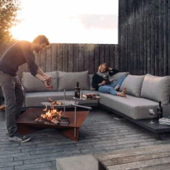 Höfats TRIPLE 90 Feuerschale In Schwarz, Maße 90 X 78 X 24 Cm -Naturgrün Verkaufsgeschäft 3920150074 TRIPLE 90 Feuerschale 90x78x24cm 3 57575