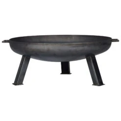 Feuerschale, Rund, Schwarz -Naturgrün Verkaufsgeschäft 3920150154 Rustikale Feuerschale M aus Eisen ca 80cm rund 2 118584