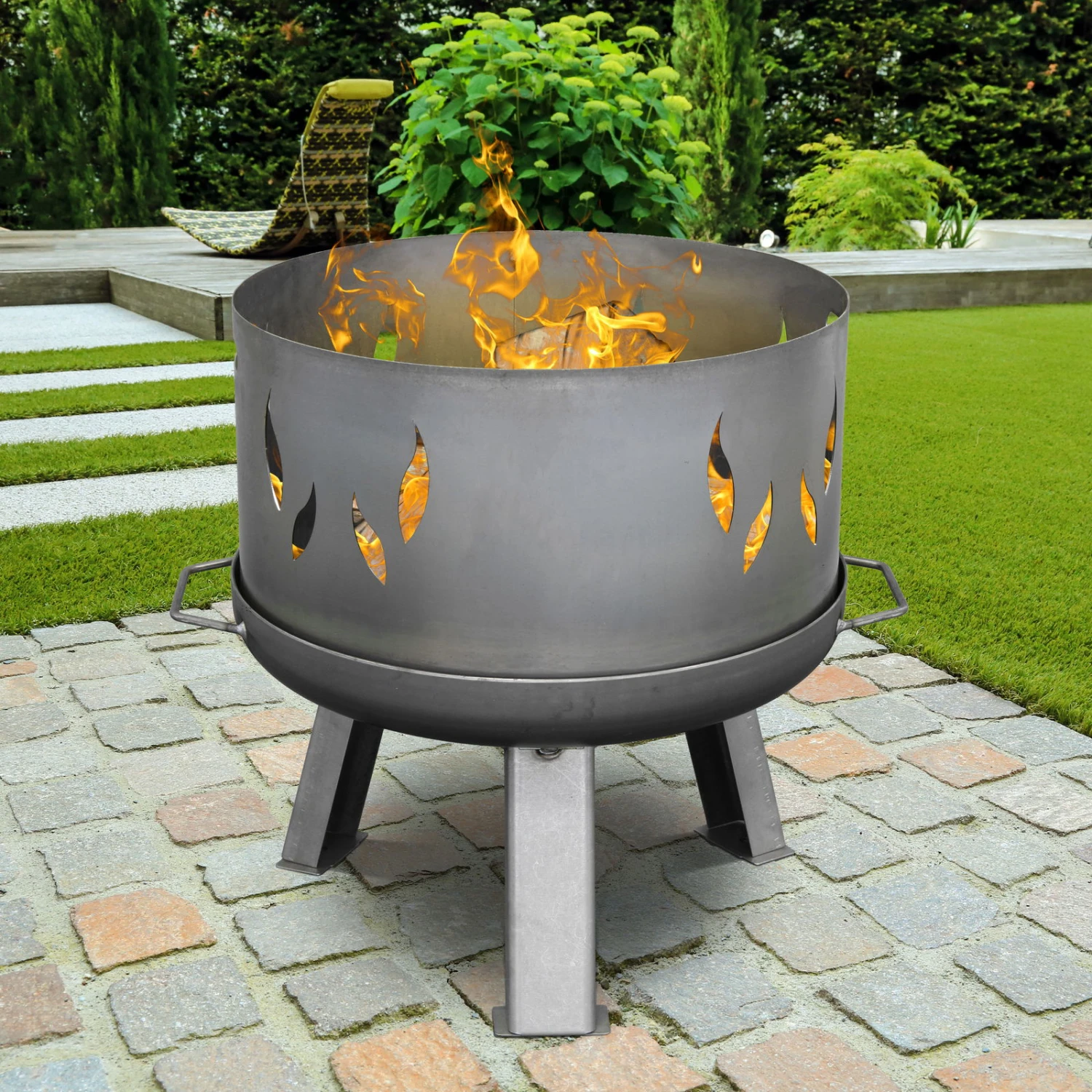 Aufsatz Für Feuerschale Buschbeck, Schwarz, Stahl 1 Aufsatz Für Feuerschale Buschbeck, Schwarz, Stahl