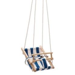 Schaukelsitz "Bambini" Blau-weiß Gestreift