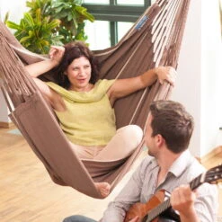 LA SIESTA Hängestuhl Lounger Habana Chocolate, Aus Bio-Baumwolle -Naturgrün Verkaufsgeschäft 3940200258 Haengestuhl Lounger Habana chocolate BioBaumwolle 01 47087