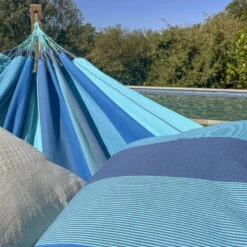 LA SIESTA Hängematte 'Modesta', Lagoon -Naturgrün Verkaufsgeschäft 3940200333 Doppel Haengematte Modesta Lagoon Bio Baumwolle 4 106100