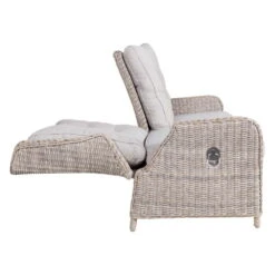 Kölle Geflechtbank 'Heidelberg' 2,5 Sitzer, Inkl. Auflage Stone Grey -Naturgrün Verkaufsgeschäft 3950100890 Geflechtbank Heidelberg 2 5Sitzer Koelle rattanbraun inkl Auflage stonegrey 03 47955