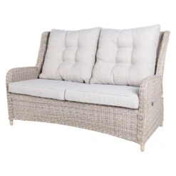 Kölle Geflechtbank 'Heidelberg' 2,5 Sitzer, Inkl. Auflage Stone Grey