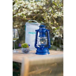 Feuerhand Sturmlaterne 'Baby Special 267', Blau, 26,5 X 13,5 X 15 Cm -Naturgrün Verkaufsgeschäft 3990100190 feuerhand sturmlaterne 5 121591