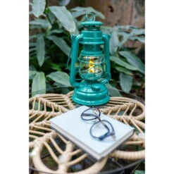 Feuerhand Sturmlaterne 'Baby Special 276', Teal Blue, 26,5 X 13,5 X 15 Cm -Naturgrün Verkaufsgeschäft 3990100202 feuerhand sturmlaterne 3 121855