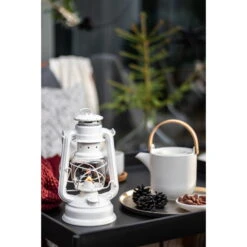 Feuerhand Sturmlaterne 'Baby Special 276', Reinweiß, 26,5 X 13,5 X 15 Cm -Naturgrün Verkaufsgeschäft 3990100203 feuerhand sturmlaterne 2 121860