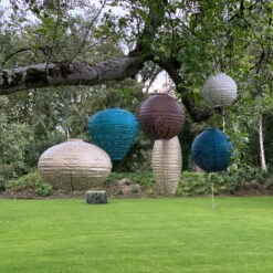 Solarlaterne 'Oval 40', Taupe, Ø 40 X 27 Cm -Naturgrün Verkaufsgeschäft 72462 lumiz IMG 0626 123929 8