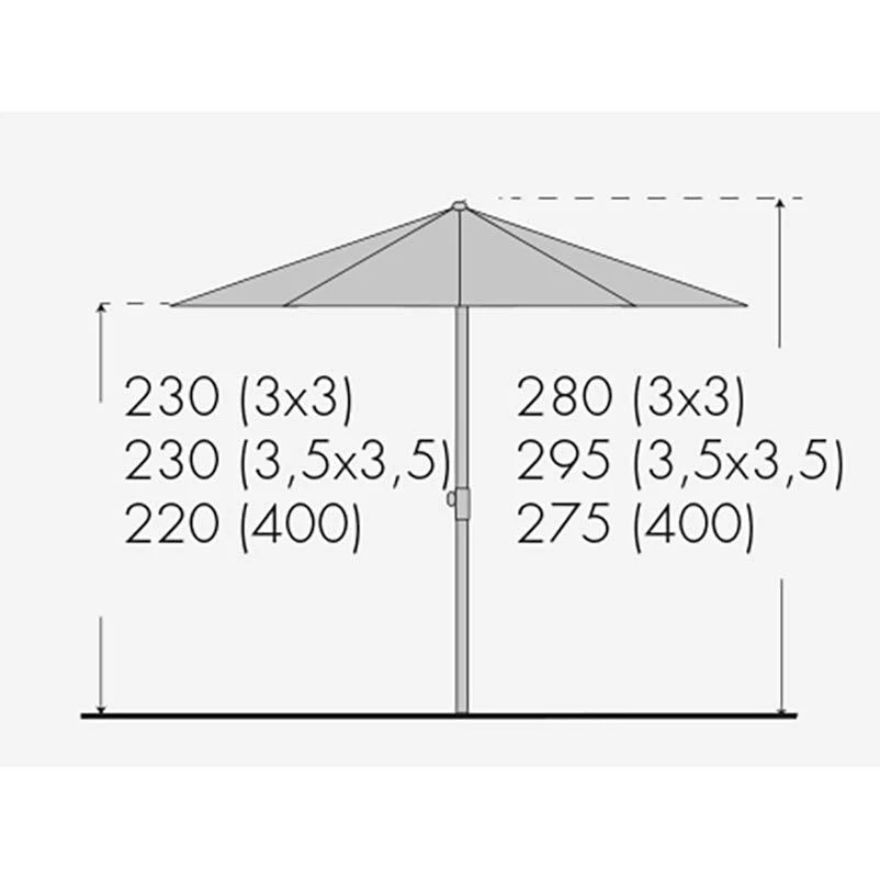 Doppler Sonnenschirm 'Alu-Expert Teleskop', Teleskop-Automatik, 350 X 350 Cm 3 Doppler Sonnenschirm 'Alu-Expert Teleskop', Teleskop-Automatik, 350 X 350 Cm – Bild 3