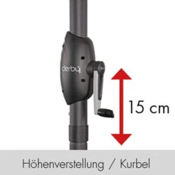 Doppler Kurbelschirm 'Basic Lift NEO', 250 X 200 Cm -Naturgrün Verkaufsgeschäft Basic Lift Neo 250x200 detail Hoehenverstellung 67419