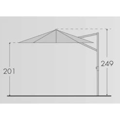 Doppler Pendelschirm 'Ravenna Smart 300', Um 360° Drehbar, Ø 300 Cm -Naturgrün Verkaufsgeschäft Ravenna smart 300 Abmessung 67463