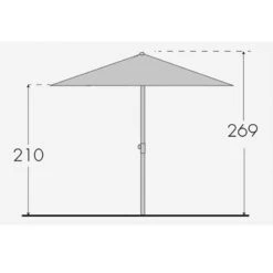 Doppler Sonnenschirm 'Sunline Waterproof' Aus Stahl, 230 X 190 Cm -Naturgrün Verkaufsgeschäft Sunline Waterproof 230x190 Abmessung 67480